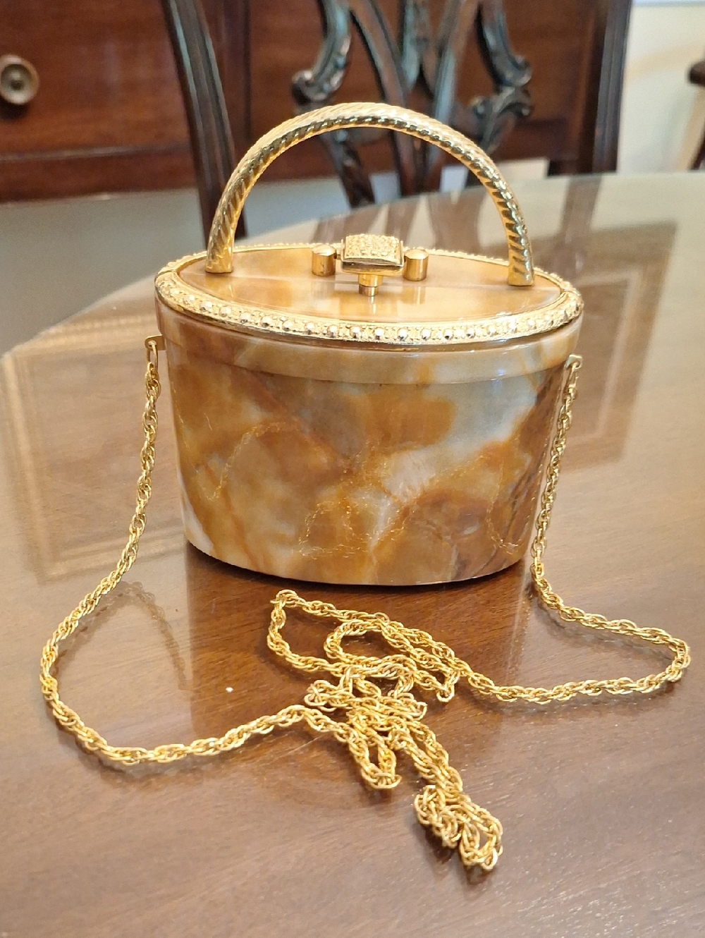 Y & S brand Vintage 1950's Style Lucite Box Purse, In Wonderful Shape!